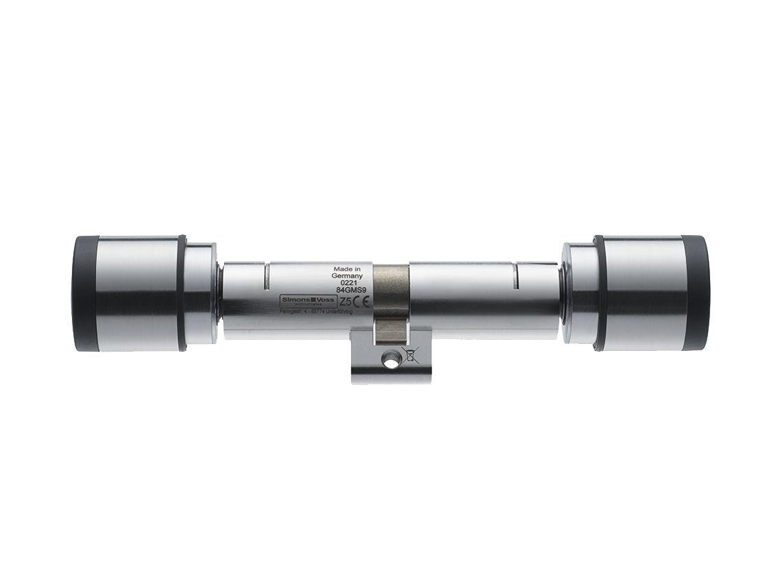 SI| Digital Cylinder AX | Swiss Round | Doppelknauf AX freidrehend - Edelstahluroprofil - Edelstahl