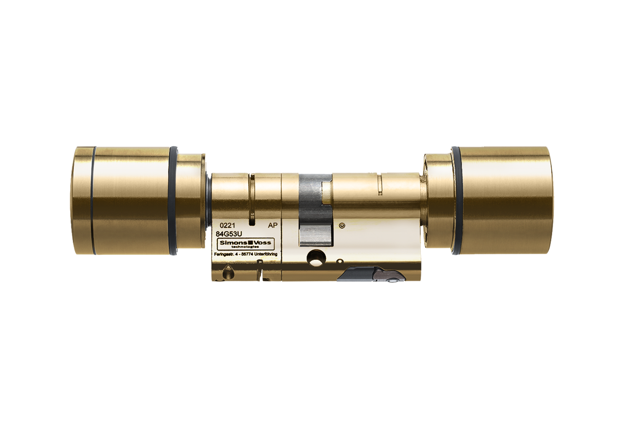 System 3060 | Digital Cylinder AX | Europrofil | Doppelknauf AX - Antipanik - Messing - Messing