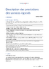 Description des prestations&nbsp;des services